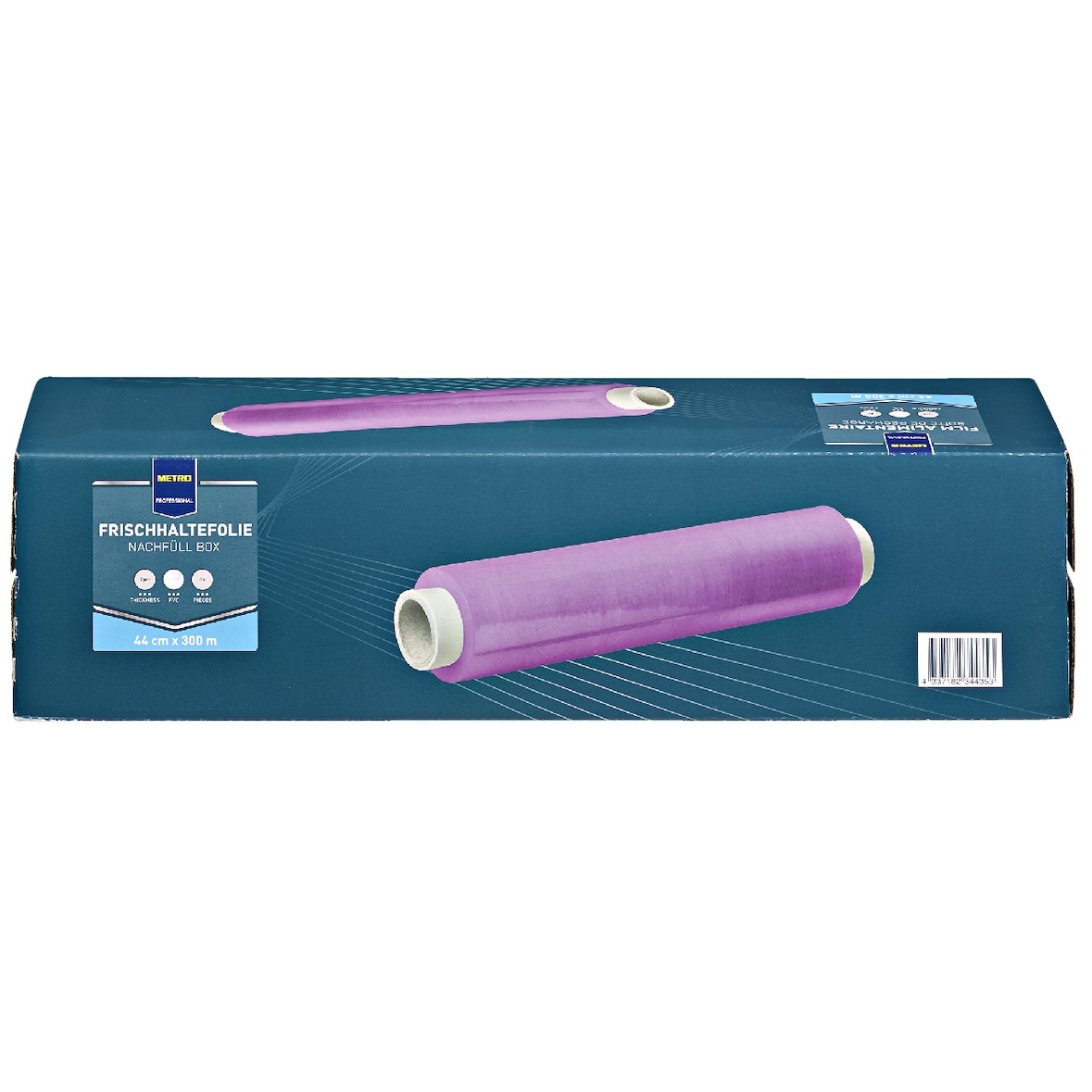 METRO Professional Film transparent, 300 m x 44 cm, 7 µm, 4 pièces