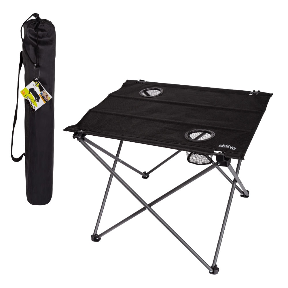 Mesa plegable textil para camping 61x53x51 cm Aktive Camping