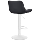 thumbnail of Banco de bar em couro sintético Vonore preto/branco