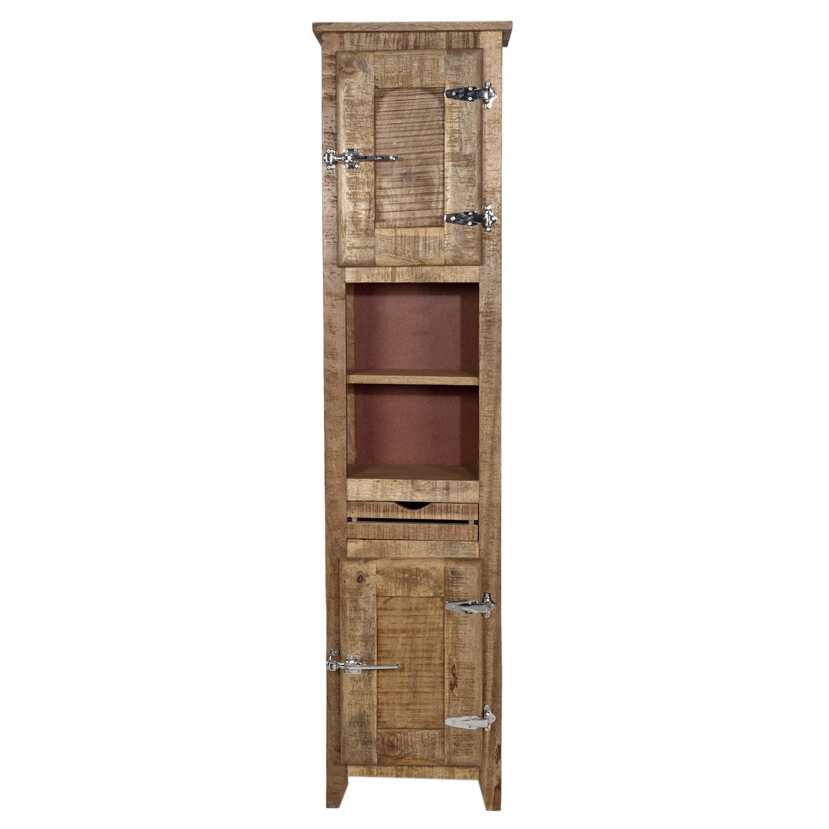 SIT Möbel Hochschrank massives Mangoholz | L 46 x B 30 x H 187 cm | natur | 02508-01 | Serie FRIGO