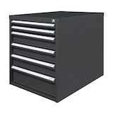 thumbnail of Schubladenbox mit 6 Schubladen für Werkbank Rhino| HxBxT 65x53x70cm | Traglast 60kg | Anthrazitgrau