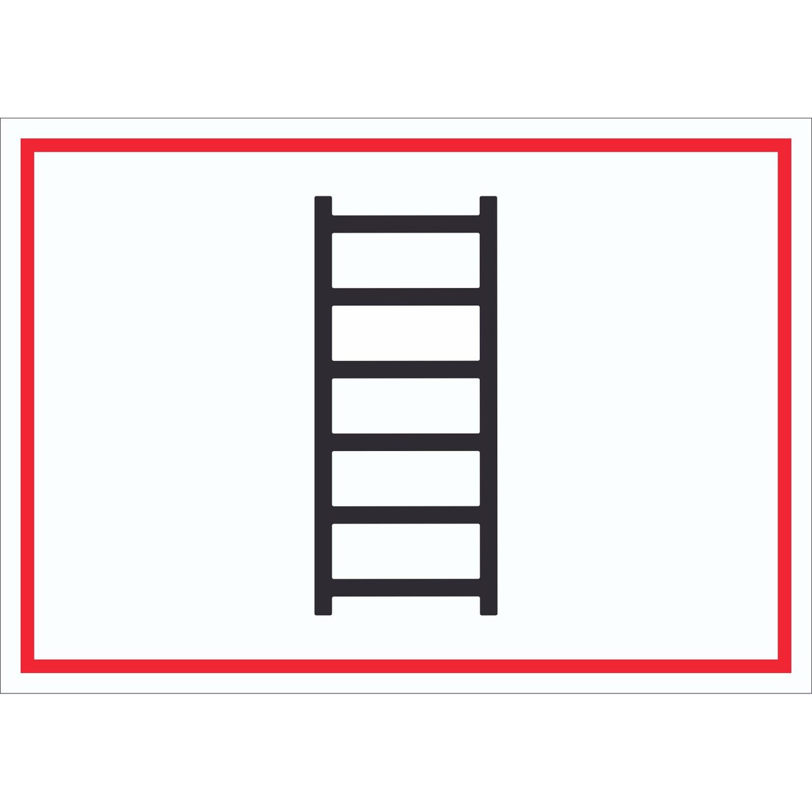Schild Anleiterstelle tragbare Leiter Symbol A5 Rückseite selbstklebend