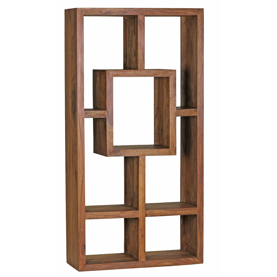 WOHNLING Design Massives Bücherregal MUMBAI Sheesham 180 x 90 x 35 cm Massivholz, NEU