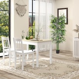 thumbnail of HOMCOM mesa de comedor de madera mesa de cocina rectangular para 4-6 personas estilo moderno para salón carga 50 kg 119x70x75 cm roble