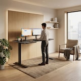 thumbnail of Schreibtisch Worktime Game 140 x 100 LED elektrisch höhenverstellbar schwarz hjh OFFICE