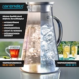 thumbnail of Arendo Glaskaraffe 1900 ml, Edelstahl-Deckel, hitze- und kältebeständig, BPA frei