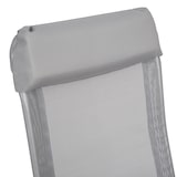 thumbnail of 4 Aluminium Gartenstühle klappbar mit Kopfteil  4grau