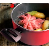 thumbnail of Fagor Maxima Induktionskochgeschirr 20 cm, Glasdeckel, geschmiedetes Aluminium, Stärke 4 mm, Antihaftbeschichtung Ecological XYLAN PLUS ohne PFOA, Rot