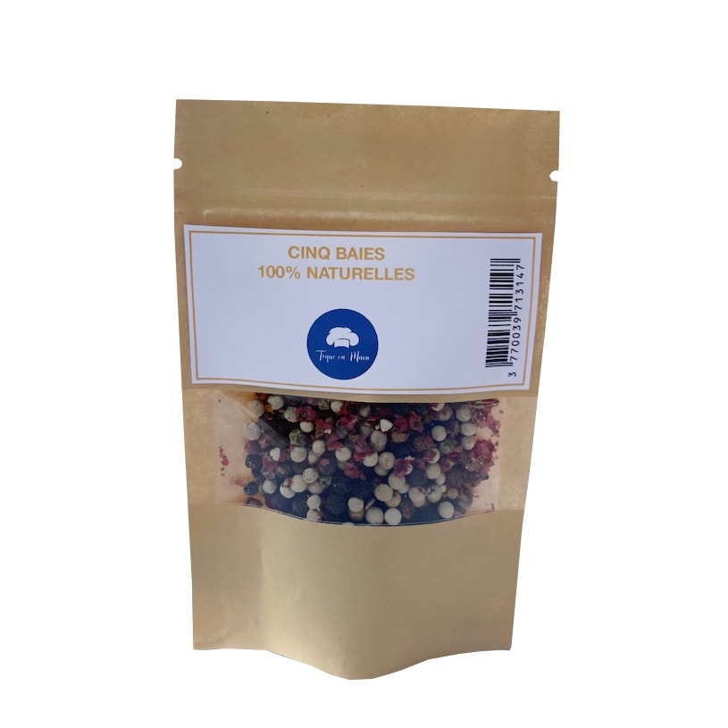 Poivre en Grains 5 Baies 100% Naturel - 100 grammes