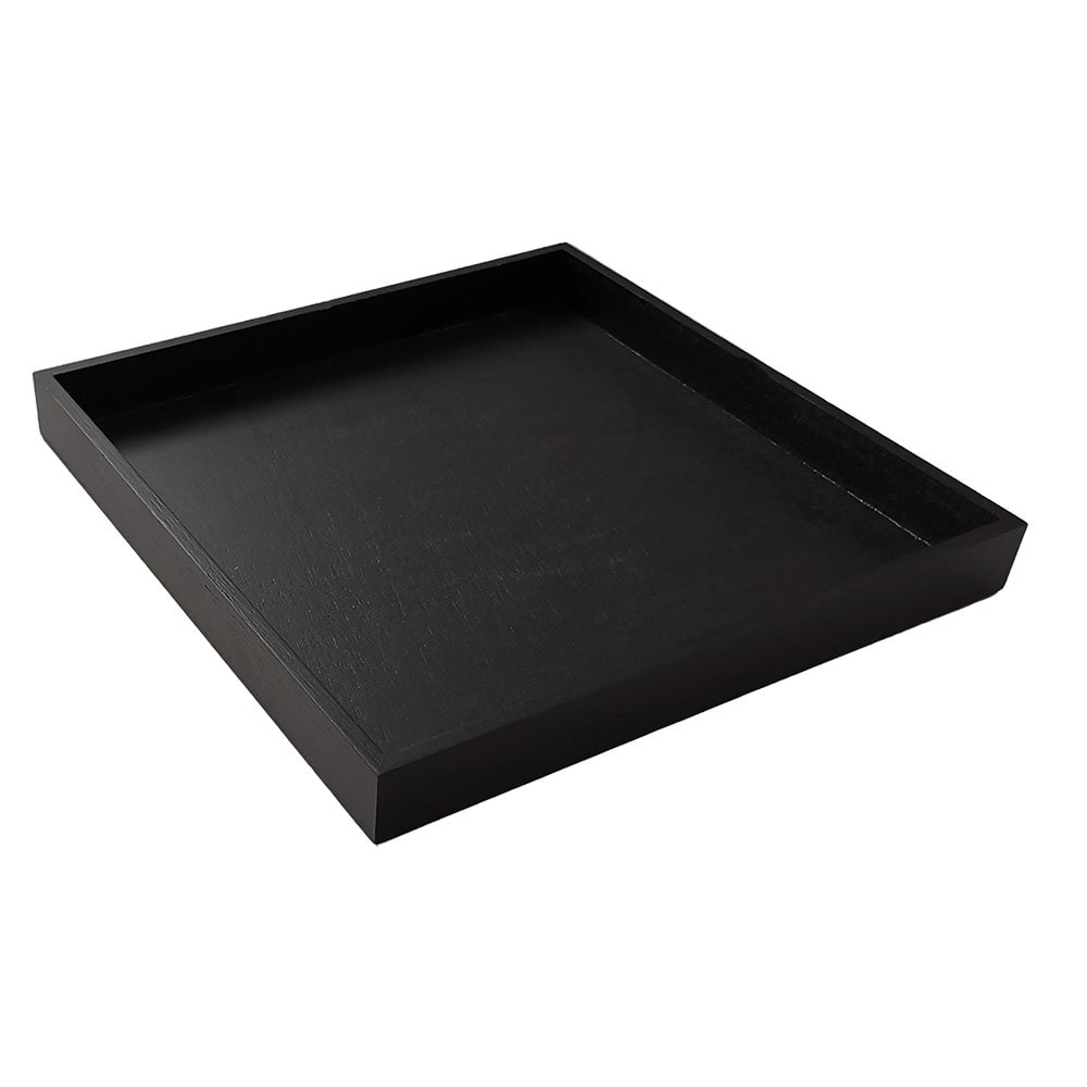 Garcia de Pou - Plateau 28X28X3 Cm Noir Bois