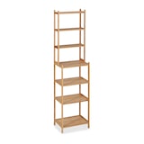 thumbnail of Relaxdays Badregal, Bambus, HxBxT 180 x 44 x 33 cm, 7 Ablagen, stehendes Regal für Küche & Badezimmer, Standregal, natur