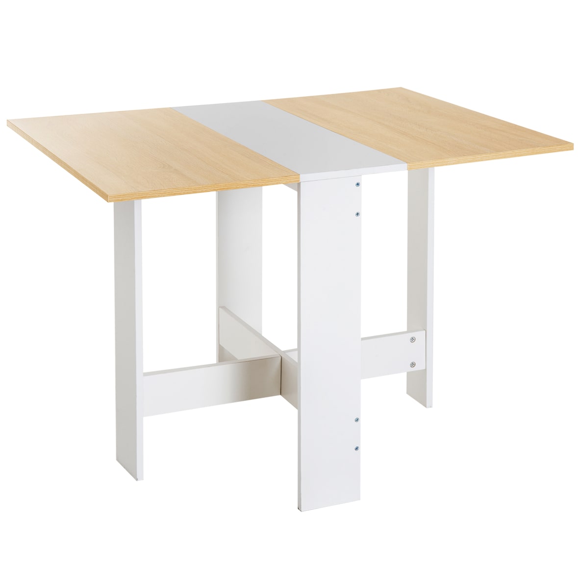 Mesa de Comedor Plegable con 2 Alas Abatibles Moderno para Cocina 103x76x73,5cm