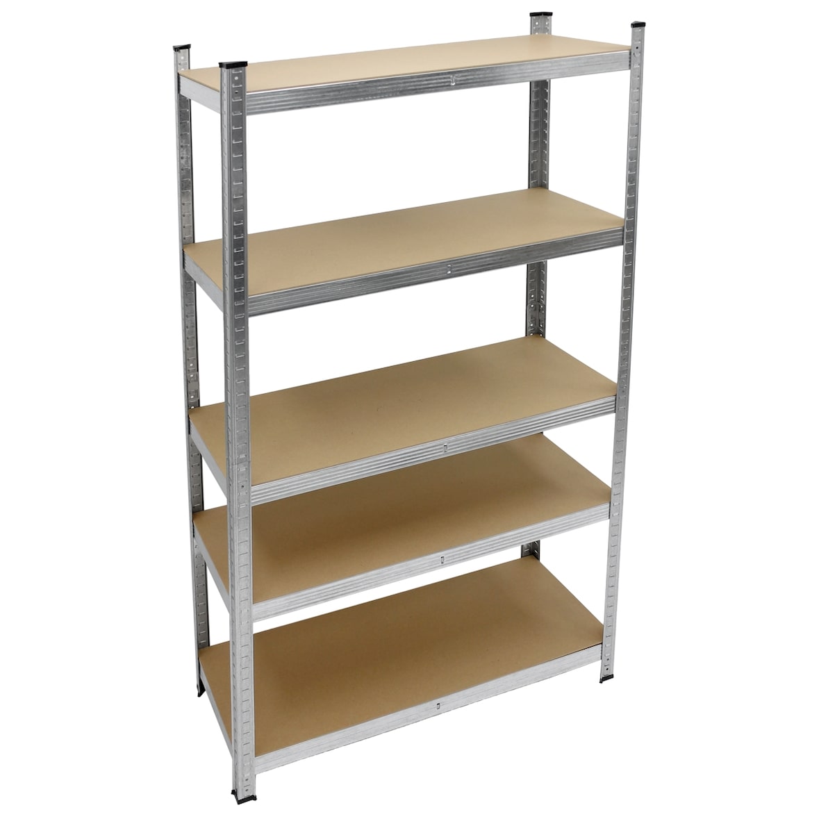 ECD Germany Werkstattregal Schwerlastregal - 180x90x40 cm - verzinkt - belastbar bis 750kg - 5 MDF-Platten - Lagerregal Steckregal Kellerregal