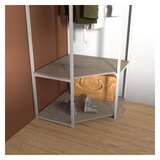 thumbnail of Portant d'angle bois et métal blanc L70 x H200cm JUNE