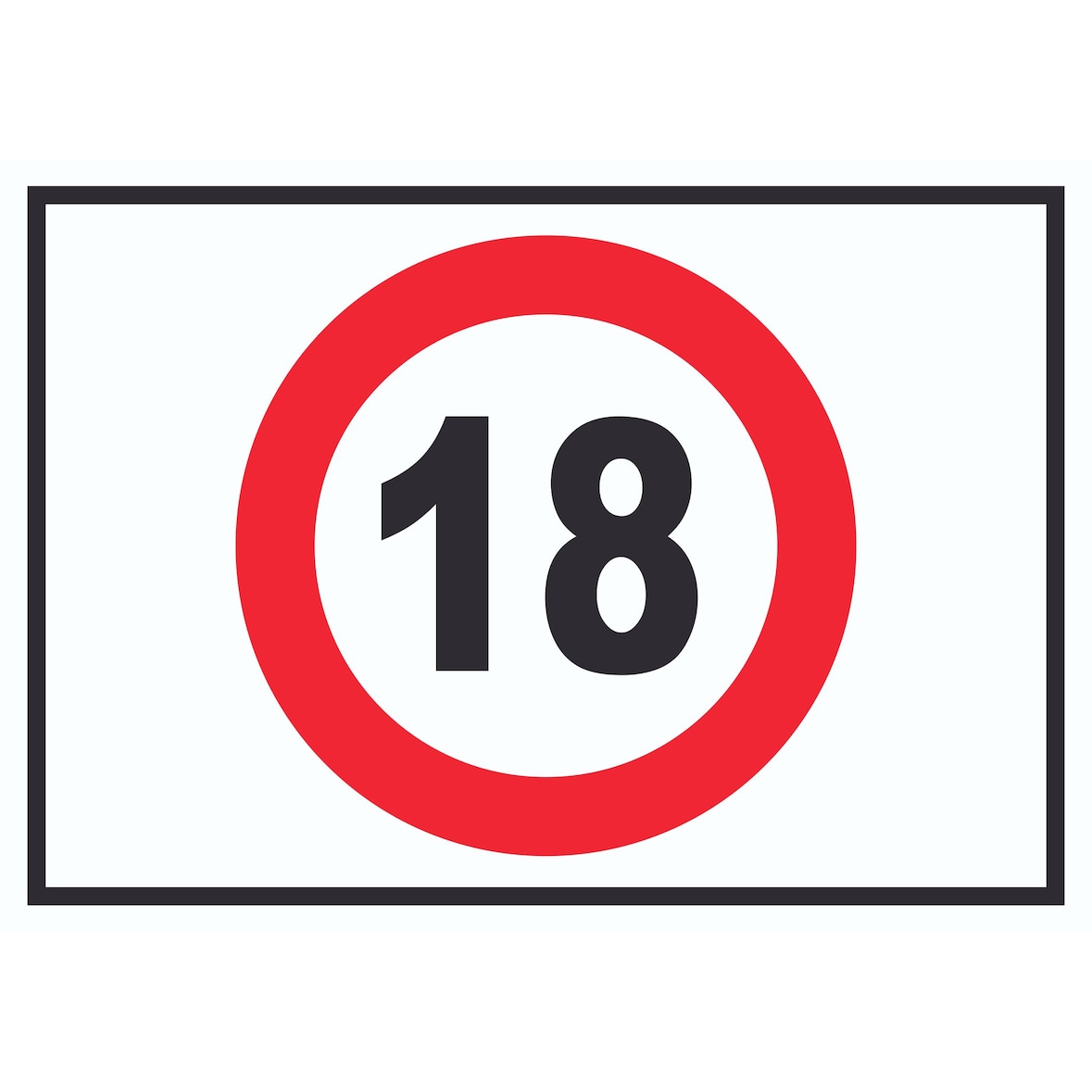Zutritt ab 18 Jahre Symbol Schild A6 (105x148mm)