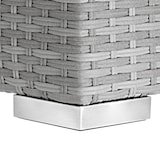 thumbnail of tectake Conjunto de 2 tumbonas y mesa en polirratán y aluminio, ajustable, fundas intercambiables, gris claro