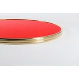 thumbnail of Plateau de table rond MARCEAU - Rouge VERMILLON - Cercle laiton