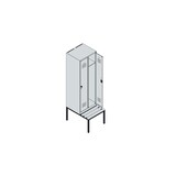 thumbnail of C+P Spind Classic PLUS, Kunststoff untergebaute Sitzbank, 2 Abteile, HxBxT 212x60x82cm, Zylinderschloss, Anthrazit von PROREGAL