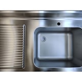 thumbnail of Skyrainbow Spültisch aus Edelstahl, ein Becken rechts, 120 x 60