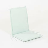thumbnail of Almofada para cadeira de jardim, repelente à água, poliéster 180 gr, cor verde claro, 52 + 40 cm x42 cm x4 cm
