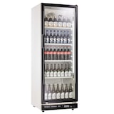 thumbnail of orange 360L Getränkekühlschrank (Flaschenkühlschrank) mit Glastür. Abschließbar. weiß/schwarz. Freistehender Getränkekühlschrank.