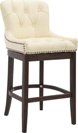 thumbnail of CHEFGASTRO Barhocker CORSICA Echtleder, Antik HxBxT 109x55x57cm Echtleder Creme Barstuhl