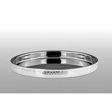 thumbnail of Tablett rund, gehämmert Edelstahl D: 32,0cm, H: 3,0cm