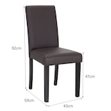thumbnail of METRO PROFESSIONAL Chaise de restaurant rembourrée Valmy II, set de 2, bois/simili cuir, brun