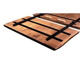 thumbnail of SAM® Esstisch Baumkante Akazie natur 200(300)x100 Ansteckplatten schwarz ADINA