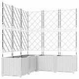 thumbnail of vidaXL Gartenpflanzer mit Gitter 5 pcs Weiß 120 x 120 x 143 cm PP