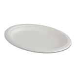 thumbnail of Teller, oval, klein, Zuckerrohrzellstoff/Bagasse, 230  x 160 mm  50 Stück