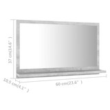 thumbnail of vidaXL Badspiegel Betongrau 60x10,5x37 cm Holzwerkstoff