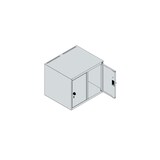 thumbnail of C+P Aufsatzschrank Classic PLUS, 2 Abteile, HxBxT 50x60x50cm, Sicherheitsdrehriegel, Hellgrau/Clowngrün von PROREGAL