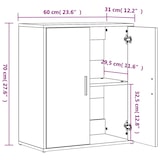 thumbnail of Helloshop26 - Buffet Sideboard Kommode Kleiderschrank Aufbewahrungsmöbel Organizer Küche Wohnzimmer Sonoma-Eiche 60 x 31 x 70 cm 02_0031593