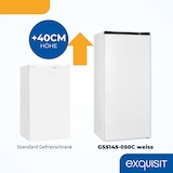 thumbnail of Exquisit Gefrierschrank, 145 Liter, Standgerät, 4-Sterne-Gefrieren, -18 °C, Gefrierschubladen, leise, GS5145-050C weiss