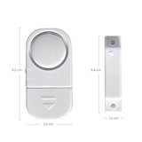 thumbnail of Pack 2 Alarmas para Puertas y Ventanas con 6 Pilas LR44 Incluidas Blanco Nine&One