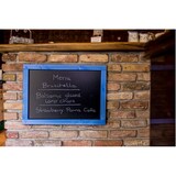 thumbnail of Rustikale Tafel Kreidetafel Wandtafel Küchentafel mit Holzrahmen / Blau 100x60cm