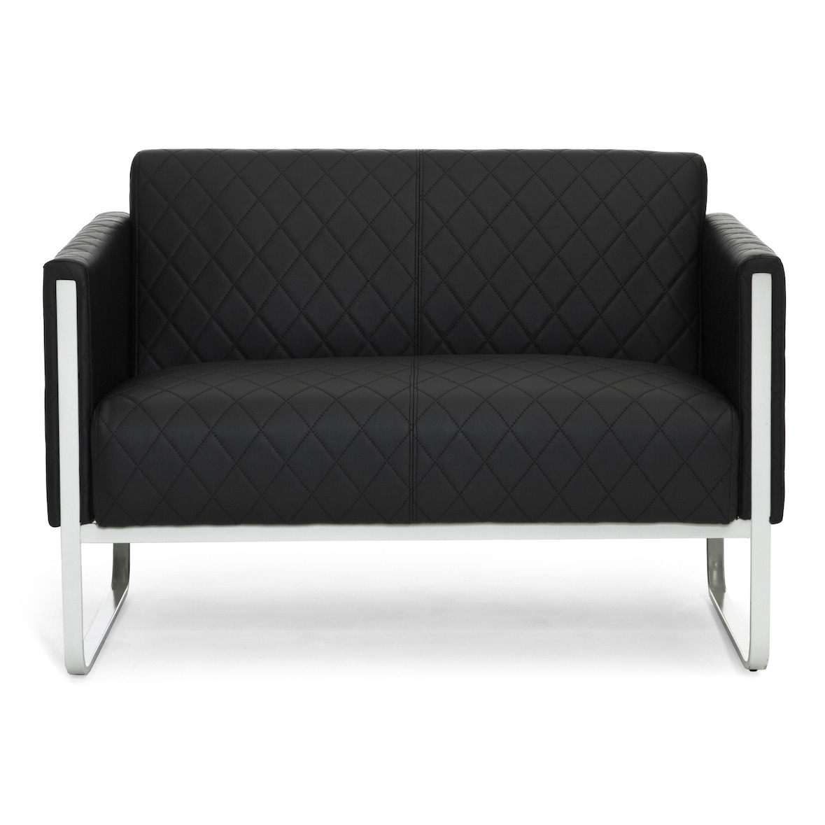 Loungesofa ARUBA STEP Kunstleder 2-zit zwart hjh OFFICE