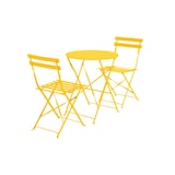 thumbnail of Conjunto de mesa e cadeiras dobráveis para jardim Mobiliário de jantar para exteriores em aço Design moderno para exteriores Poupança de espaço