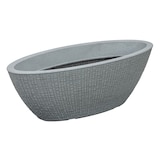 thumbnail of Scheurich Barceo Jardiniere 60, coupe à plantes/bac à fleurs, ovale, coloris: Stony Grey, fabriqué avec du plastique recyclé, pour l’extérieur