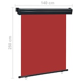 thumbnail of Toldo lateral de balcón rojo 145x250 cm