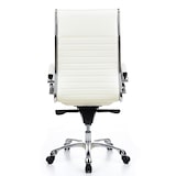 thumbnail of Sedia da ufficio / poltrona presidenziale PARMA 20 pelle crema - bianco cromo hjh OFFICE