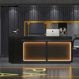 thumbnail of Theke Shoptheke Kasse Rezeption Kassentisch Industrie Verkaufstisch Kassentisch mit Schubladen 180*60*100cm 【HTWBO 180】