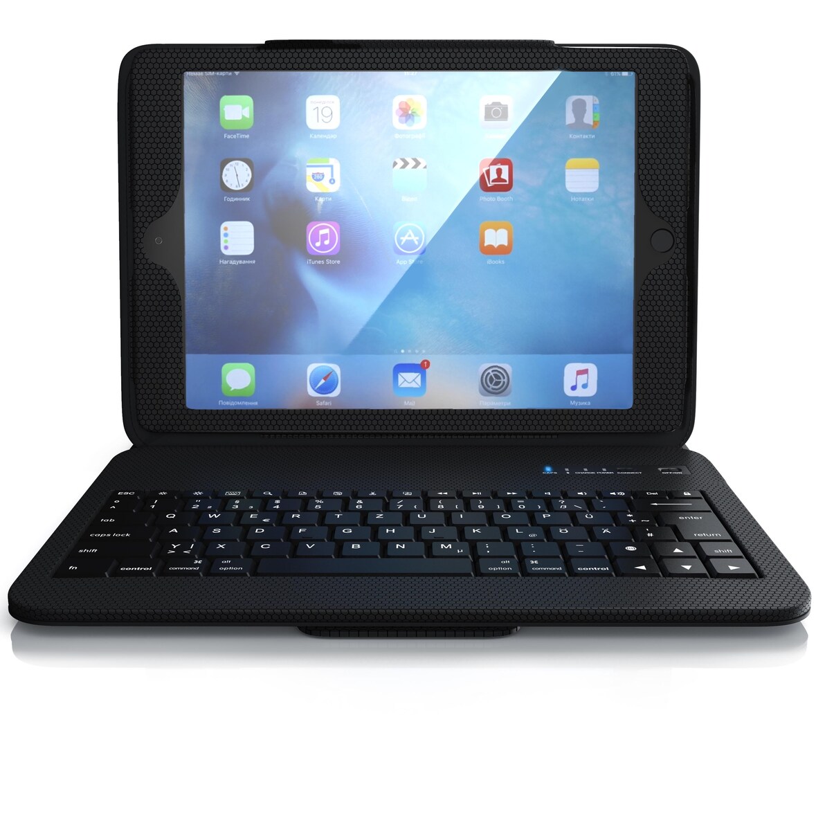 Aplic Tablet Bluetooth Tastatur mit Kunststoffcase für Apple iPad 9.7 Funktionstasten / QWERTZ