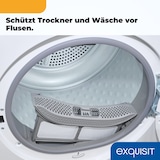 thumbnail of Exquisit Wärmepumpentrockner 8 kg, 16 Programme, LED-Innenbeleuchtung, Knitterschutz, Kindersicherung, Startzeitverzögerung, TWP803-031D weiss