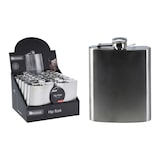 thumbnail of Flachmann 9,5x2,5x13cm 200ml Edelstahl rostfrei lebensmittelecht Taschenflasche für Unterwegs Schnapsfläschchen Trinkgefäß