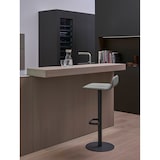 thumbnail of Luxuriöser Barhocker, Bezug salbei, Gestell Stahl anthrazit pulverbeschichtet, 98% recyceltes Material