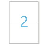 thumbnail of Lot de 100 Planches A4 de 2 étiquettes autocollantes A5 format 199,6 x 143,5 mm = 200 étiquettes