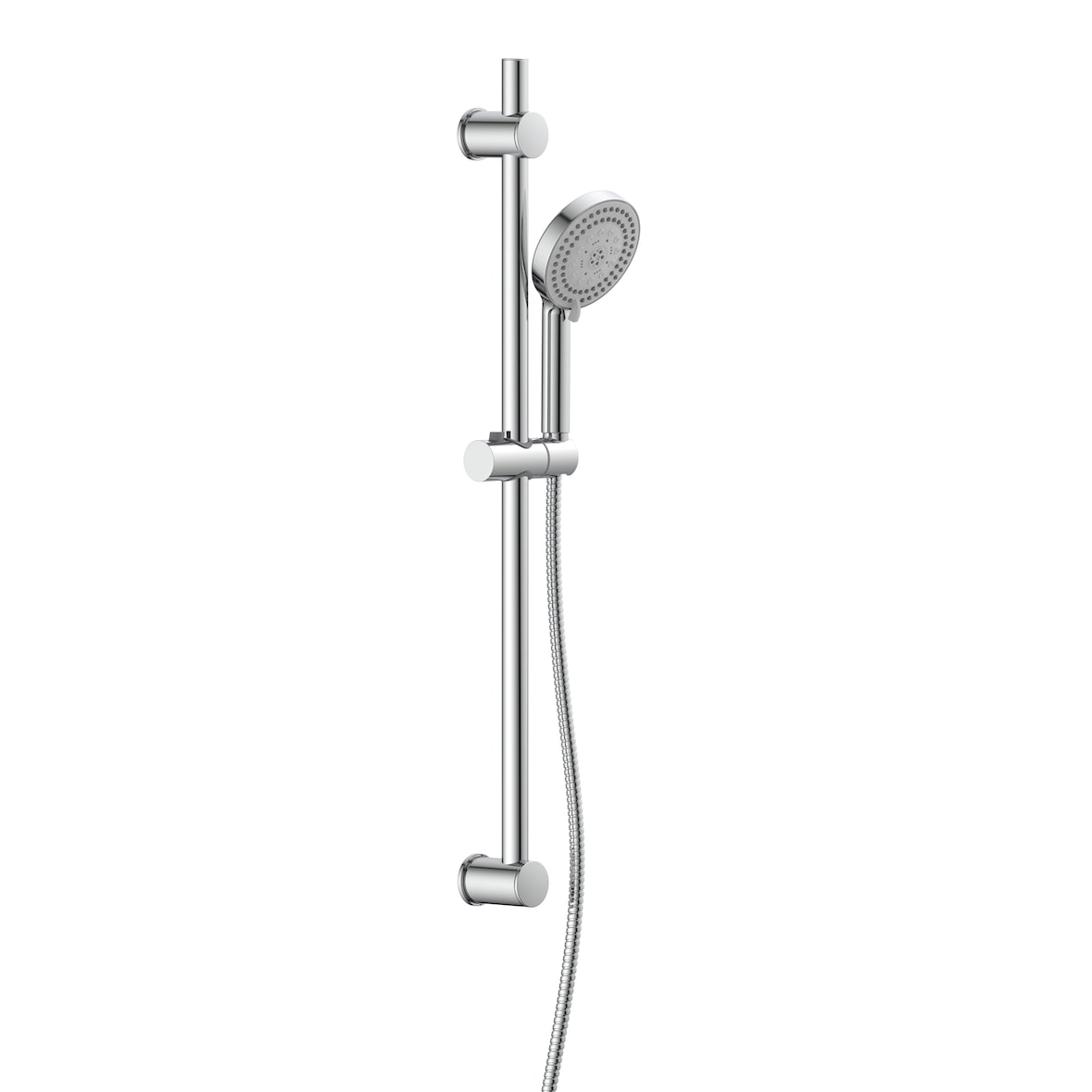 Duschset STORM, Duschkopf mit Schlauch und Halterung, Duschbrause, Handbrause mit 8 Strahlarten Chrom