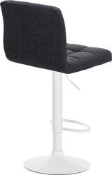 thumbnail of DELUKE® Barhocker 2er Set MADRID - Dunkelgrau, Stoff, Weiß | Barhocker mit Lehne Barstuhl Tresenhocker Tresenstuhl Kneipenhocker Kneipenstuhl